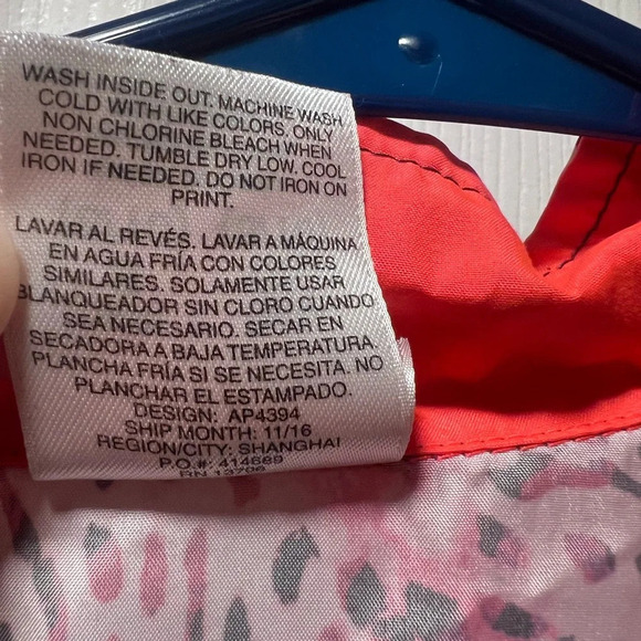 Adidas Girls Animal Printed Light Outerwear Jacket Size Small (8/10) - Picture 5 of 5